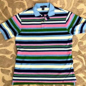 NWOT striped 100% cotton golf shirt